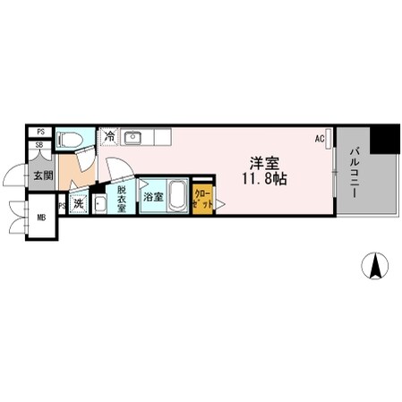 名駅アイサンメゾンの物件間取画像